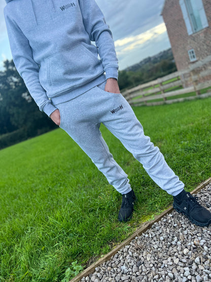 Men's deep crotch joggers and zip up hooded tracksuit