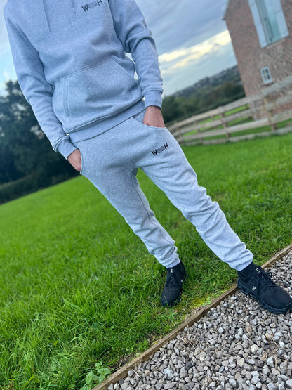 Men's deep crotch joggers and hooded tracksuit